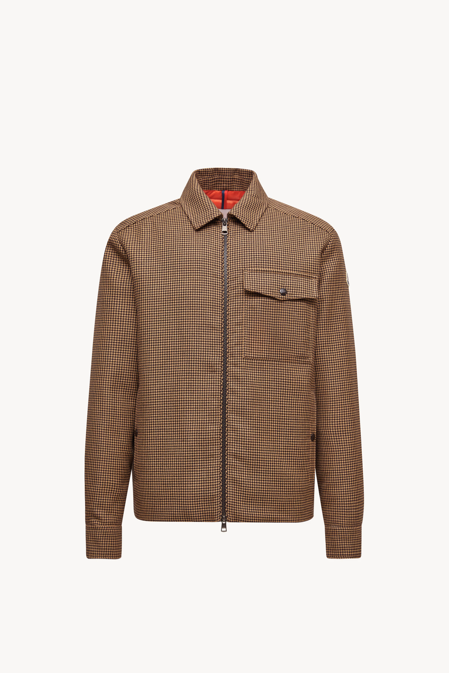 Escaut Wool Down Shirt Jacket Men Brown Moncler 2